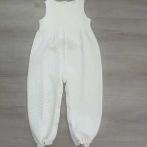 The Beaufort Bonnet Company pearl white romper, girls 4T